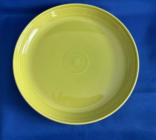 Fiesta Homer Laughlin Large Round serving platter Lemongrass 1.5x 10.5"