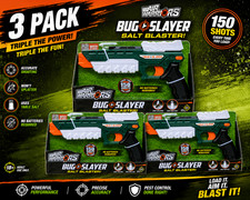 Bug Slayer Salt Blaster Bug Killer Fly Stopper Pistol Gun with Safety 3 packs