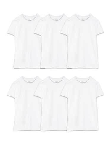 Fruit of the Loom Big/Tall Men's Short Sleeve Crew T-Shirt, White - 6 Pack - 第 7/24 張圖片