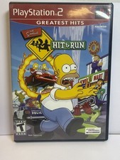 The Simpsons Hit and Run [Greatest Hits] Sony PlayStation 2 PS2 Cart + Box CB