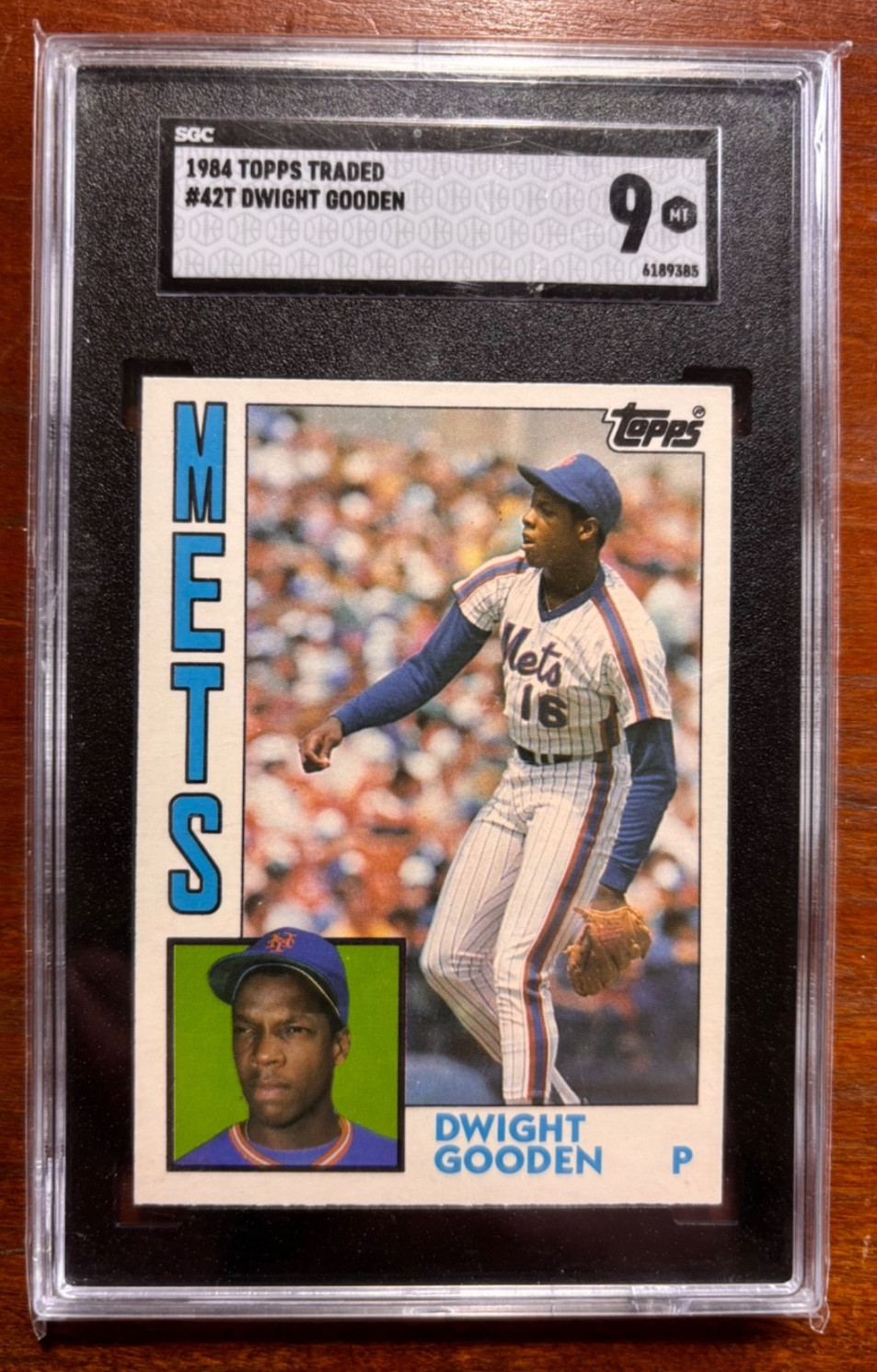 1984 TOPPS TRADED 42T DWIGHT GOODEN  SGC 9 MINT CENTERED SHARP METS