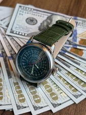 Watch 24h Mechanical Raketa Wrist Men Soviet USSR Polar Day Russian Rare Green