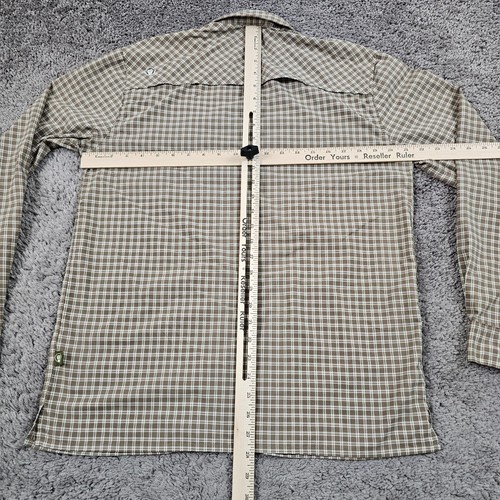 Howler Bros Shirt Mens Small S Brown Plaid Pearl Snap Western Long Sleeve Vented - Picture 6 of 14