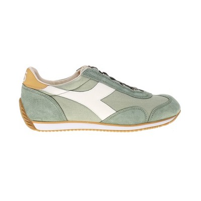 diadora Equipe H Dirty Stone Wash Lace Up  Mens Green Sneakers Casual Shoes 1747