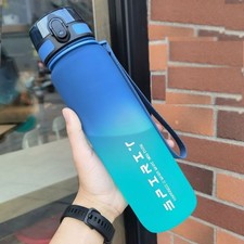 Gradient Water Bottle 600ml 750ml 1000ml Leakproof Sports Gym Travel Bottles