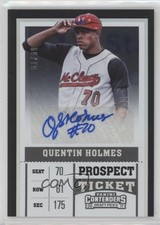 2017 Panini Contenders Draft Picks Prospect Ticket 61/99 Quentin Holmes Auto 8k4