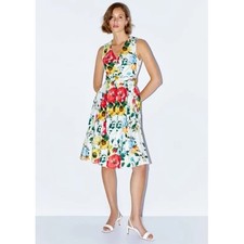 Zara Floral Print Midi Dress Multicolored D1