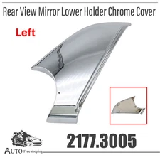 Left Side Wing View Mirror Bottom Base Cover Chrome For 2016-2021 Tesla Model X