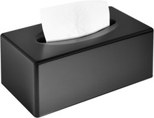 Tissue Box Cover, Rectangle Facial Tissue Holder with Bottom, Decorative Storage