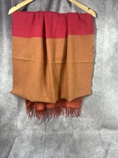 Wmns Scarf Pashmina Wrap  Striped W/ Fringe 80”X 24.5” Winter Outerwear