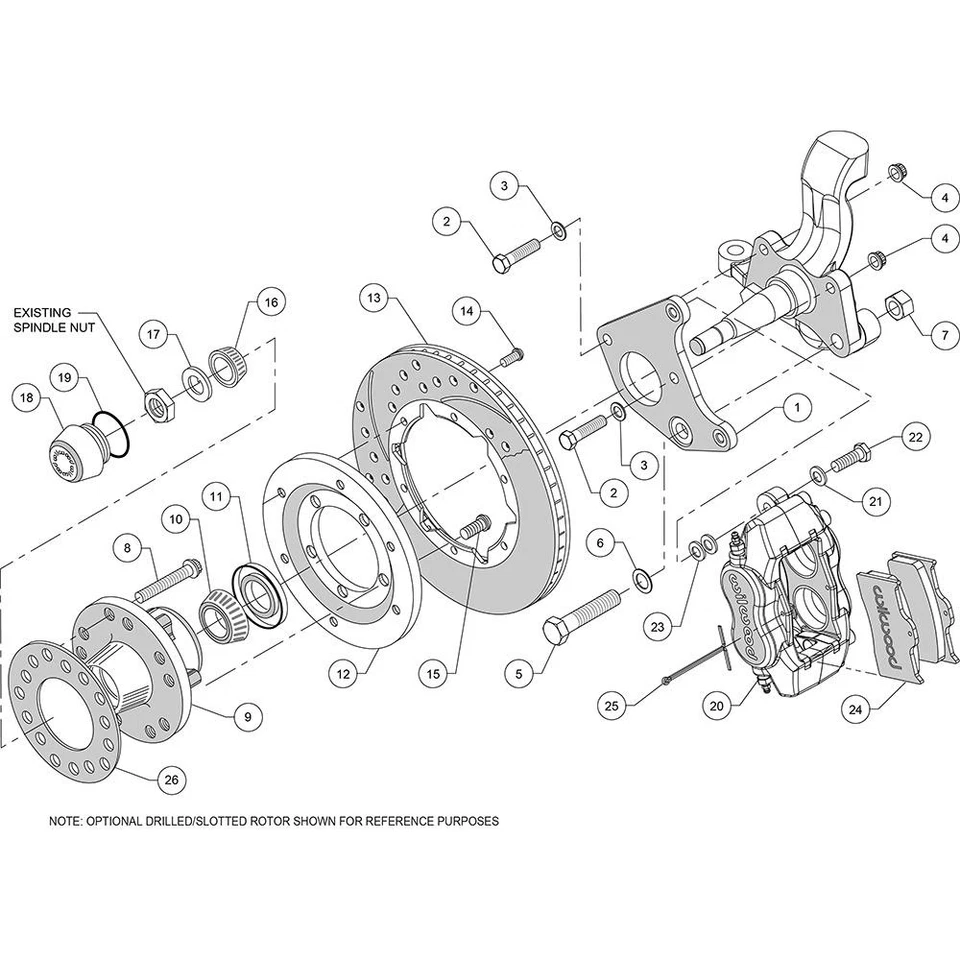 Wilwood 140-11020 FDLI Pro Series Front Disc Brake Kit, 1962-72 Fits Mopar Foto 3 de 4