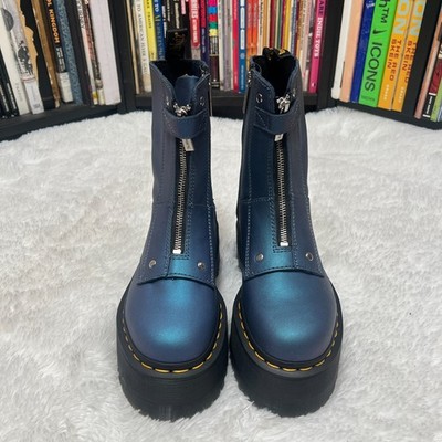 DR MARTENS JETTA HI MAX METALLIC BLUE PLATFORM BOOTS SIZE US 5 | eBay