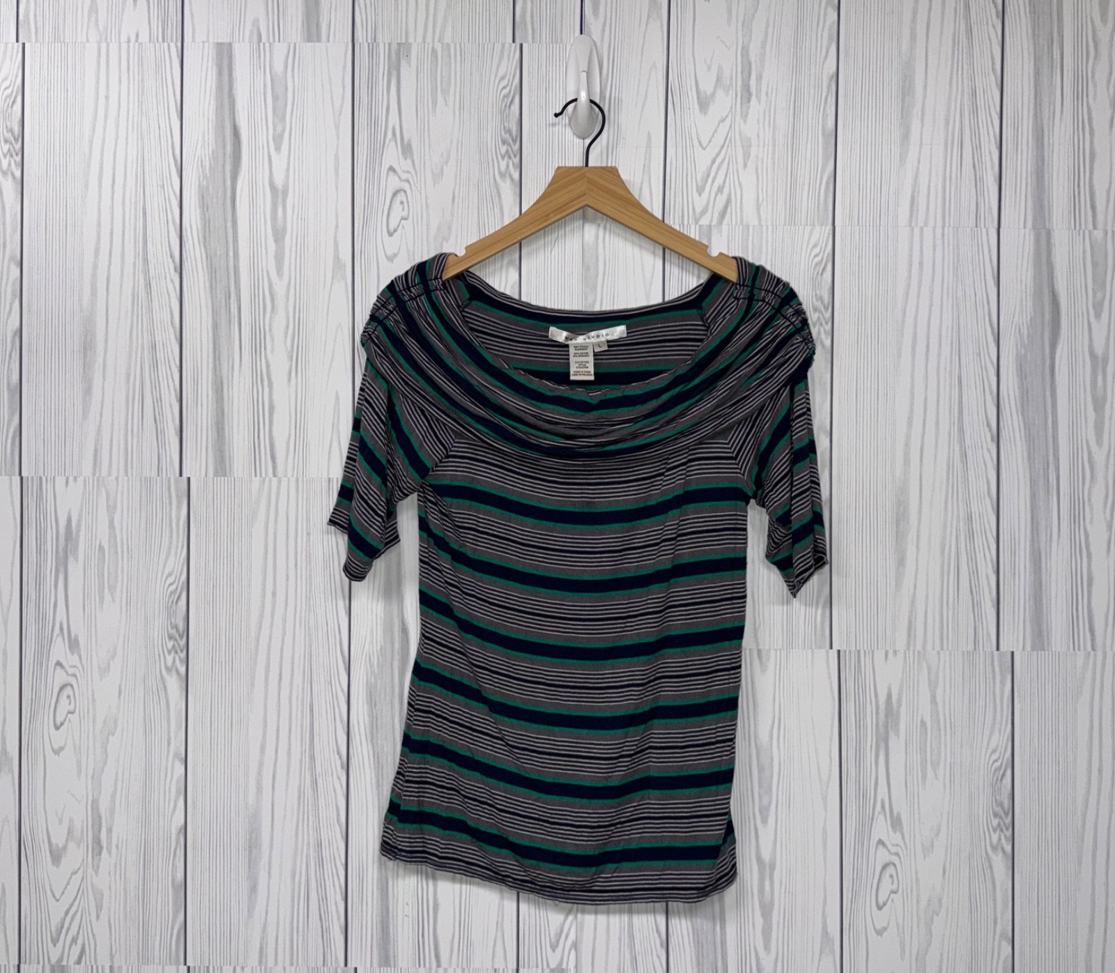 Max Studio top womens size small long sleeve blouse patterned stretch