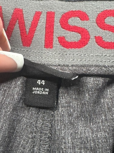 Swiss Tech Mens Preformance Shorts Flat Front 44 Heather Gray - Picture 3 of 9
