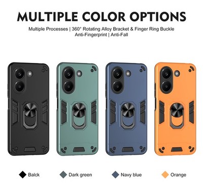 For XiaoMi Poco X8 Pro, Hybrid Armor Ring Stand Wireless Charging Case Cover