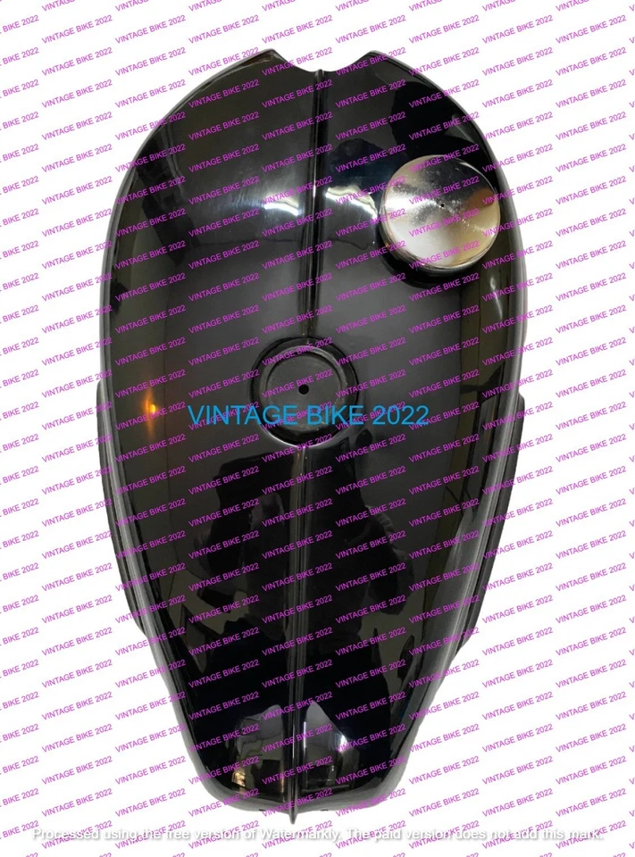 Tanque de combustible Triumph Trophy TR25W cereza y negro 250CC 1969-71 con tapa/ajuste para Foto 3 de 4