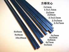 Pultruded Carbon Fiber Rods 500mm Lengths 1, 2, 3, 5, 6, 8, 10mm Square Bar Rod