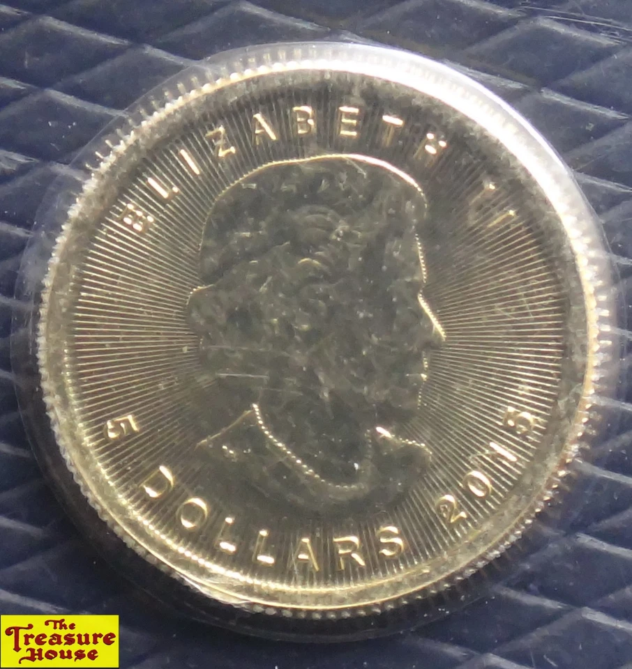 2015 Canada Maple Leaf Queen Elizabeth II 5 Dollars 1/10 OZ-T .9999 Gold Coin - Image 4 of 4