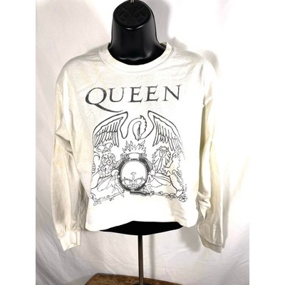 Queen Yellow Tie Dye Cropped Long Sleeve Tee S
