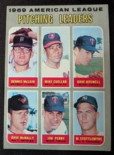 1970 Topps 1969 American League Pitching Leaders #70 McClain/Cuellar/Stottlemyre