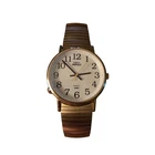 Vintage Timex Mens Easy Reader Watch 34mm Gold Tone Case Side Indiglo Button