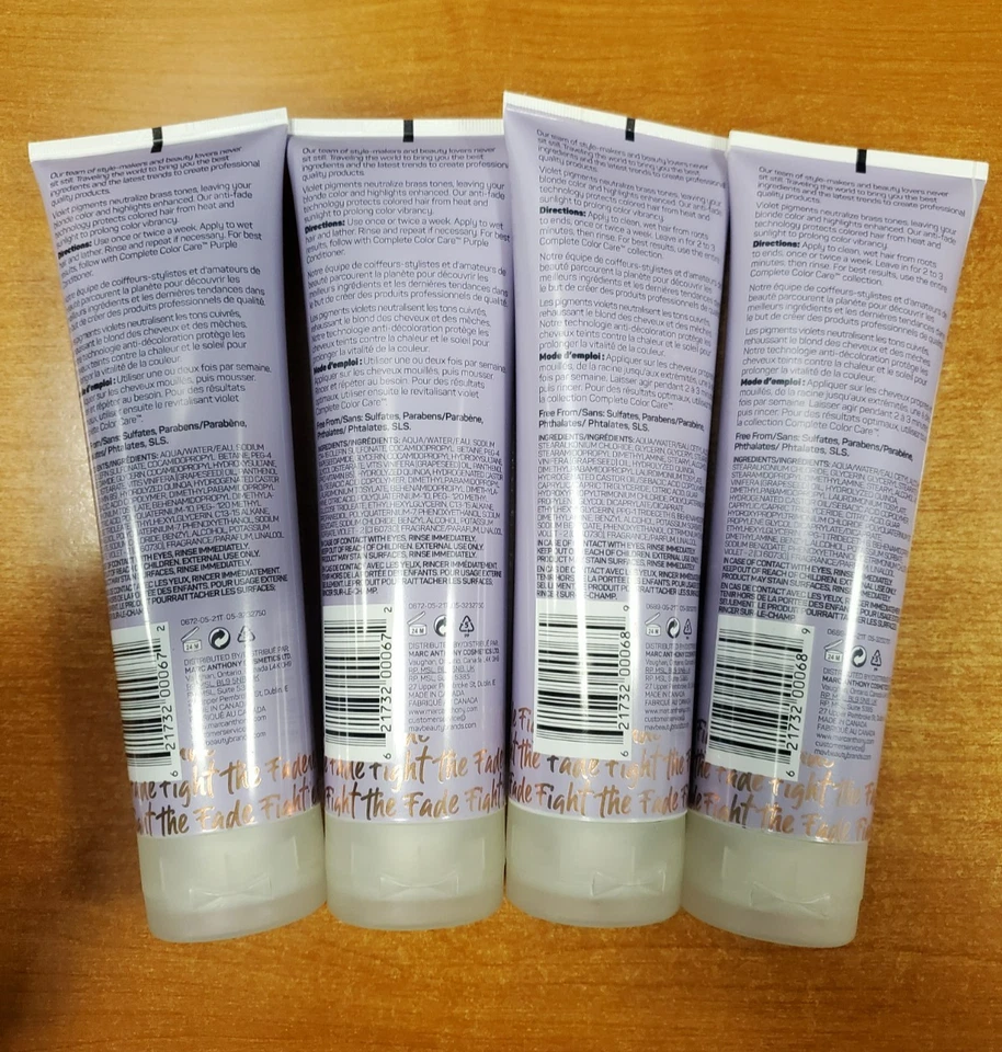 4 упаковки: шампунь/кондиционер Marc Anthony Complete Color Care 8 унций (0672/0689)-R4P1 - Изображение 2 из 2