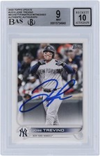 Jose Trevino New York Yankees Signed 2022 Topps Update #US10 BAS 9/10 Card