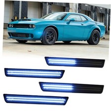 Dynamic Sequential Blue LED Side Marker Lights for 2015-2023 Dodge Blue Scan