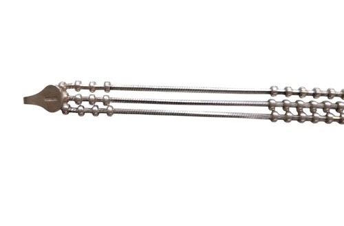 *HH* Bracciale In Argento 925 Unisex Uomo Donna Stilizzato Con Sfere E Pallini - Foto 5 di 16