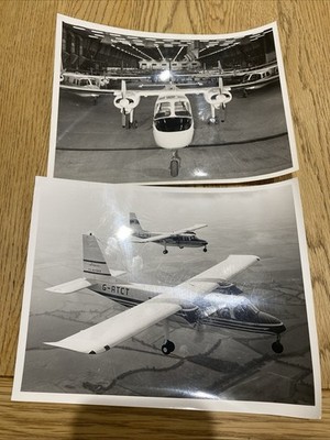 Vintage Britten-Norman Pressefotos (2er Set) - Islander G-ATCT & G-ATWU