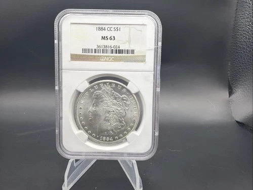 1884 CC $1 Morgan Silver Dollar - NGC MS63 - Free Shipping
