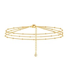 14K Gold Bracelet for Women Gold Plated Bracelet Dainty Chain Gold Beaded