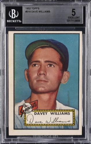 Davey Williams #316 1952 Topps card