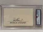 PATRICK STEWART Cut Auto Autographed Signed 3x5 PSA/DNA Slab