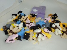 Mini Teddy Keychain Plush Multicolored Graduaction Gift Bears With Boxes New 22