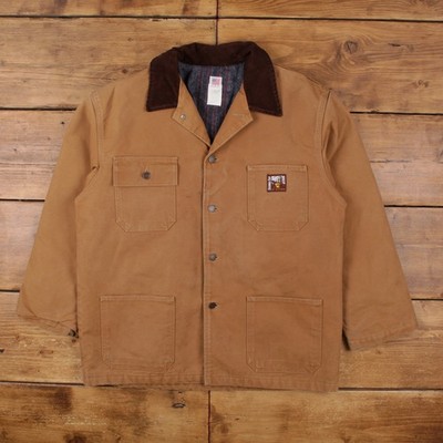 Vintage Steiner Workwear Jacke L 90s Chore Thermo-Tuff USA Made Beige
