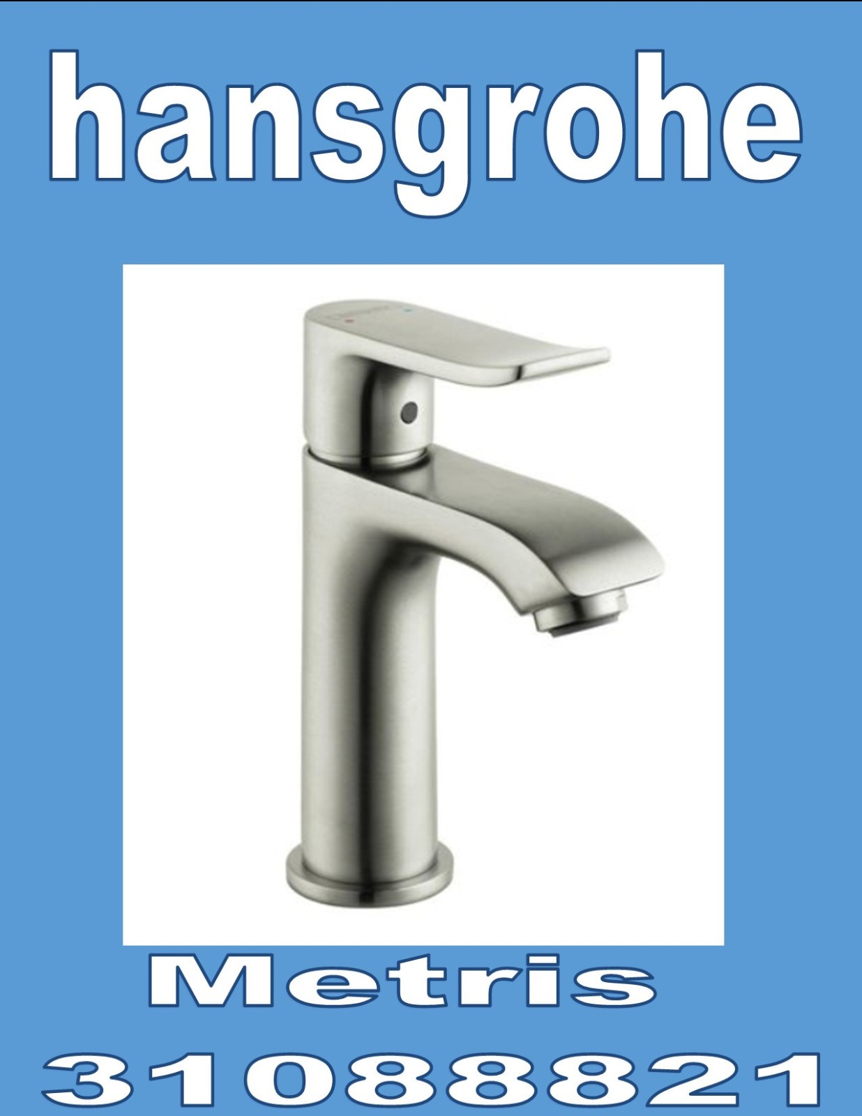 hansgrohe Metris Modern 1-Handle Bathroom In Brushed Nickel-