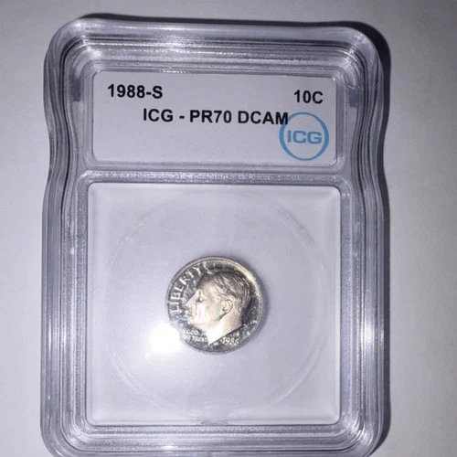 1988-S Roosevelt Dime ICG PR70 DCAM Proof San Francisco Silver 10C