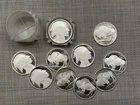 Lot Of 10 Rounds in tube - Indian Head Buffalo 1 Oz Silver Round .999 Fine