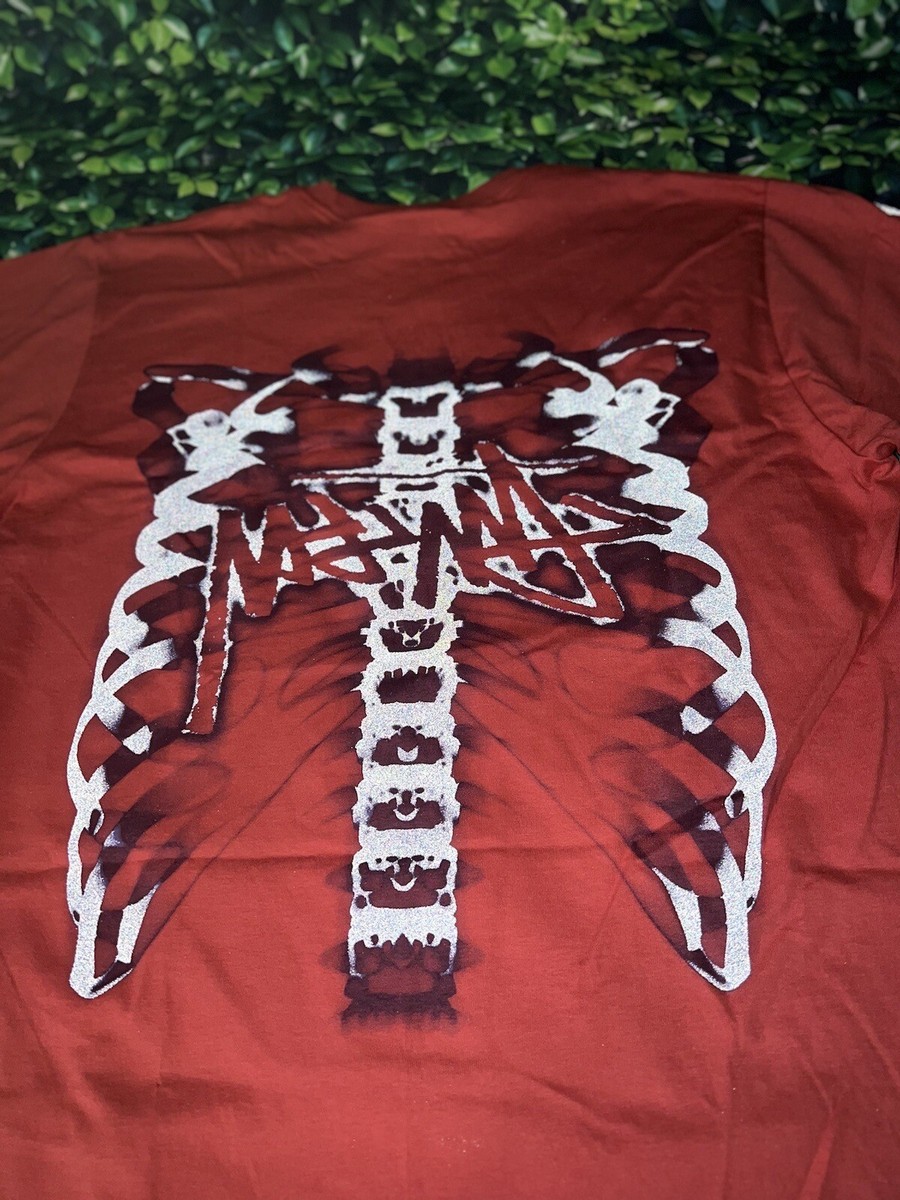 STUSSY / rib cage 3m/長袖Tシャツ/M/コットン/RED Stussy Rib Cage 3M Reflective Print Long Sleeve T-Shirt Tee Red