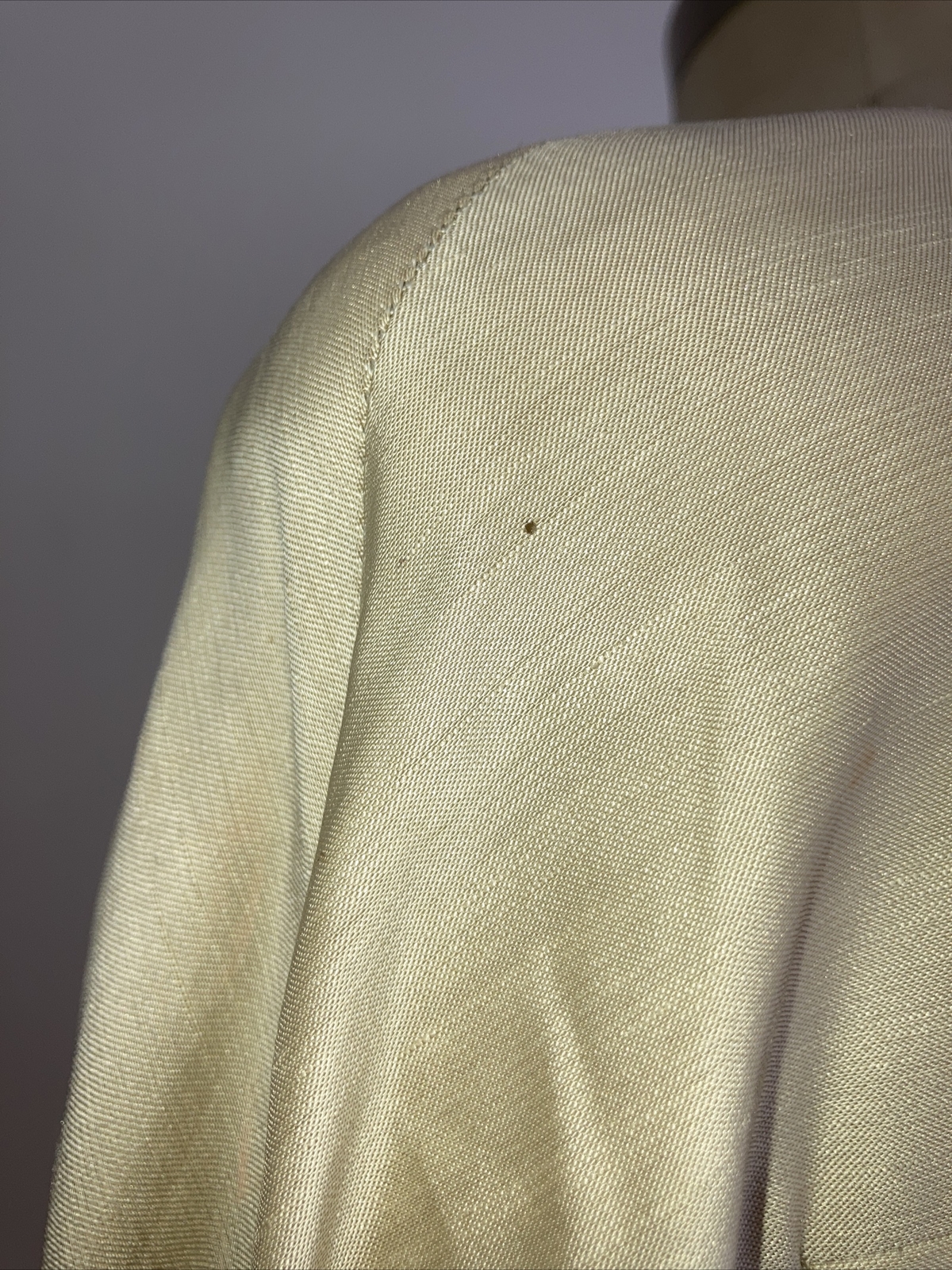 Rare 1950s "Worth"  Numbered Pleated Ivory Jacket, 21" armpit to armpit approx. 9