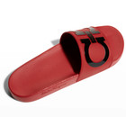 Salvatore Ferragamo Groove 2 Gancini Slide Rouge Red Size 8 Men  Women  10 NEW — photo 8