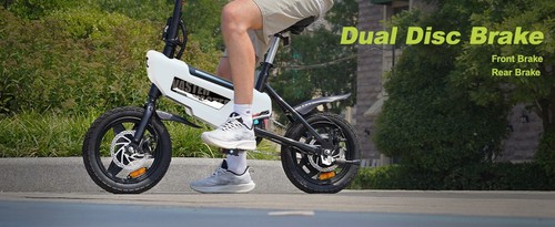 Elektrofahrrad 14 Zoll E-Bike 500W 6.4AH 36V Klapprad FatBike - Bild 8 von 10