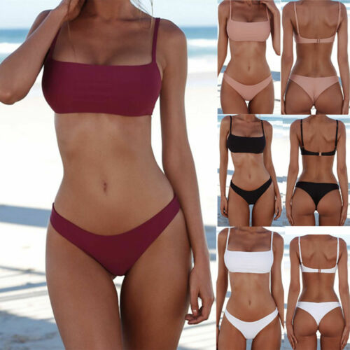 Frauen Sporty Tankini Bikini Set with Boy Shorts Swimsuit Swim Wear Plus Size↑ - Picture 1 of 30