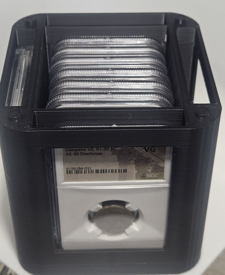 Coin slab stackable display storage for NGC PCGS ANACS CAC 3D print ...