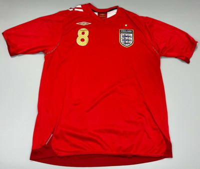 England Away Football Shirt Trikot Trikot 2006 - 2008 Umbro # 8 Lampard Größe XL 
