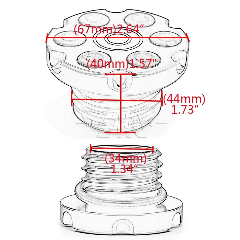 Tapa de gasoil negra para tanque de combustible Harley Sportster Touring Softail Dyna motocicleta Foto 3 de 4