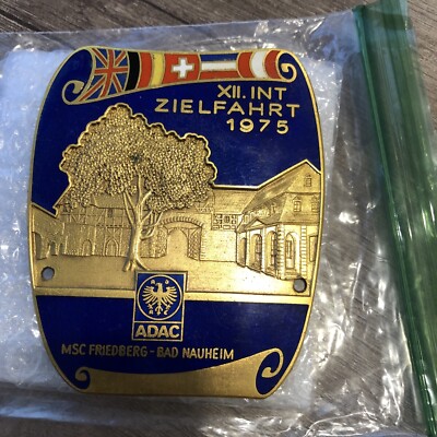 AWESOME RARE!!! Grill badge 1975 Zielfahrt ADAC 
