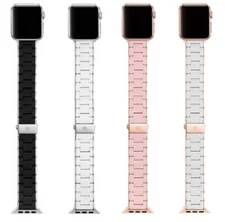 Michele Silicone Wrapped Stainless Steel Bands For Apple Watch 38/40/41/42/44/45