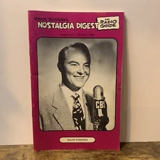 NOSTALGIA DIGEST and RADIO GUIDE MAGAZINE Ralph Edwards February - March 1986